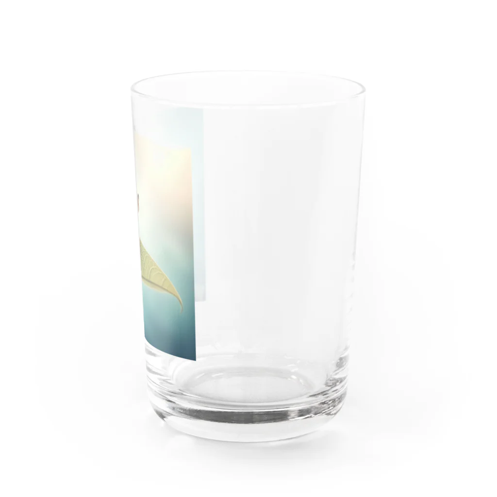 レプタイルズ好き＼(^o^)／の葉っぱの上のカエル Water Glass :right