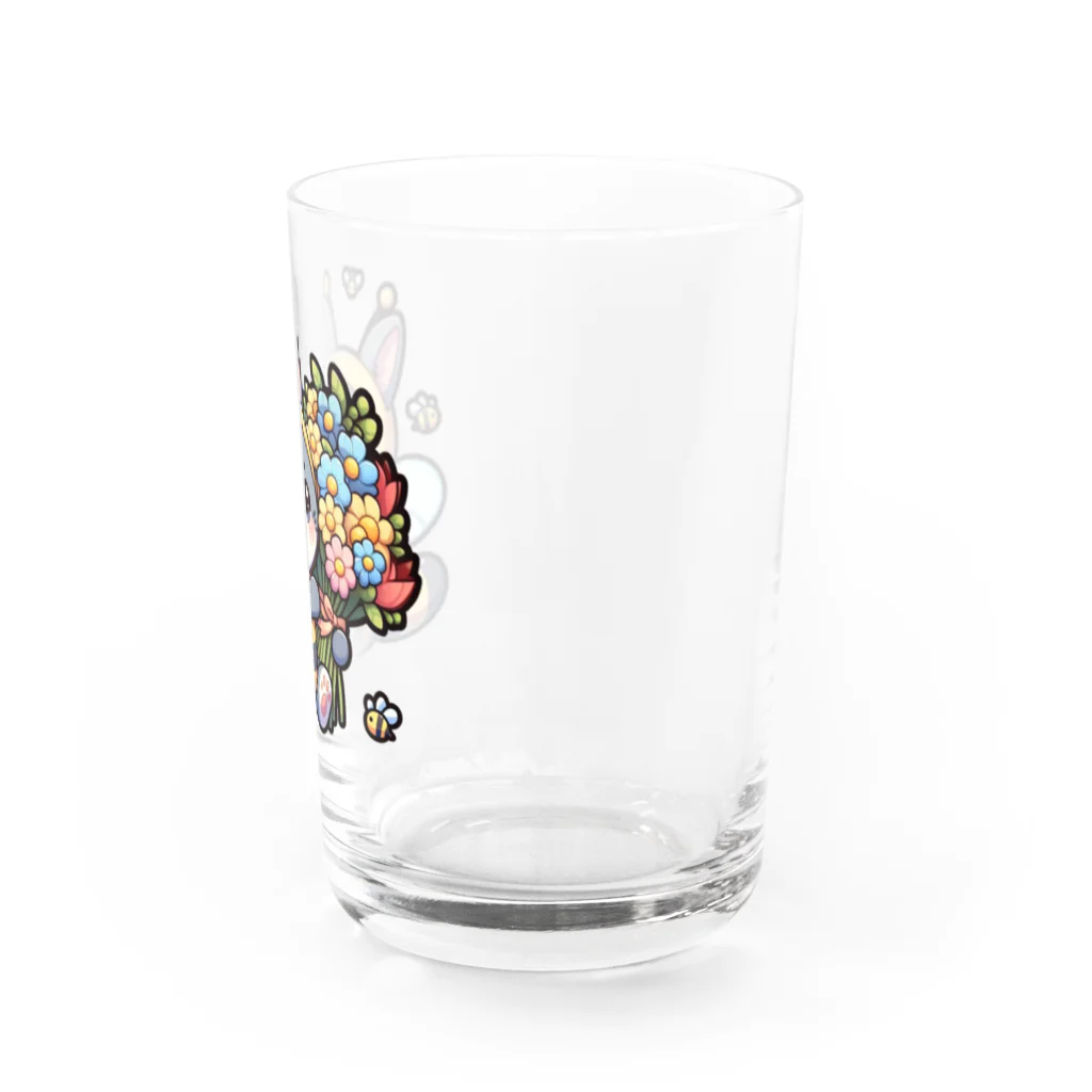 きぐるみあにまるず！の花束きぐるみネコ Water Glass :right