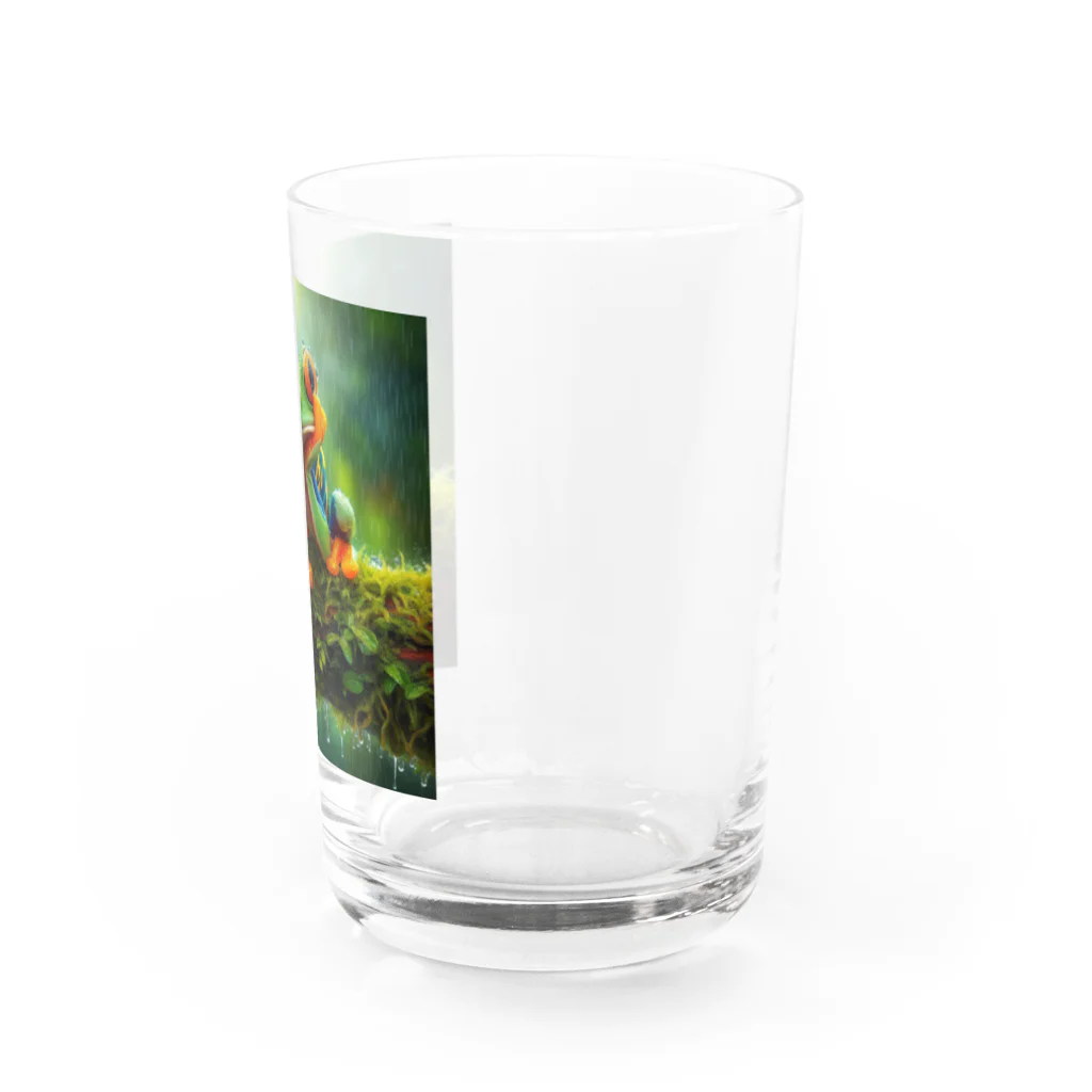 GEKIの肩肘カエル Water Glass :right