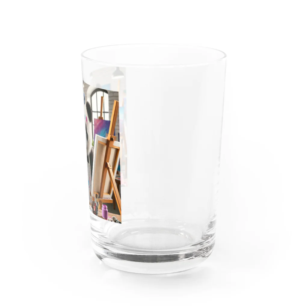 akinyan3128の絵描きのパンダ君 Water Glass :right