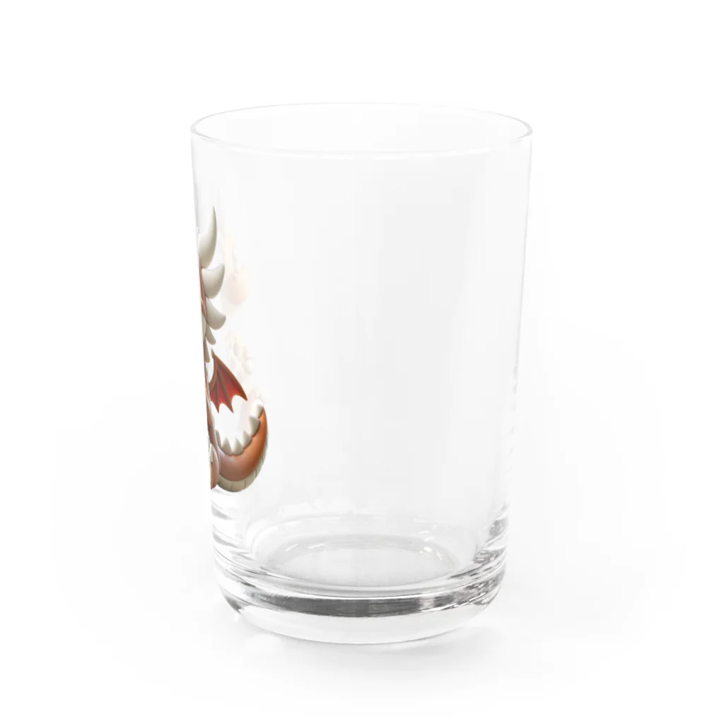 ドラゴンとわたしのドラゴンとビスケット Water Glass :right