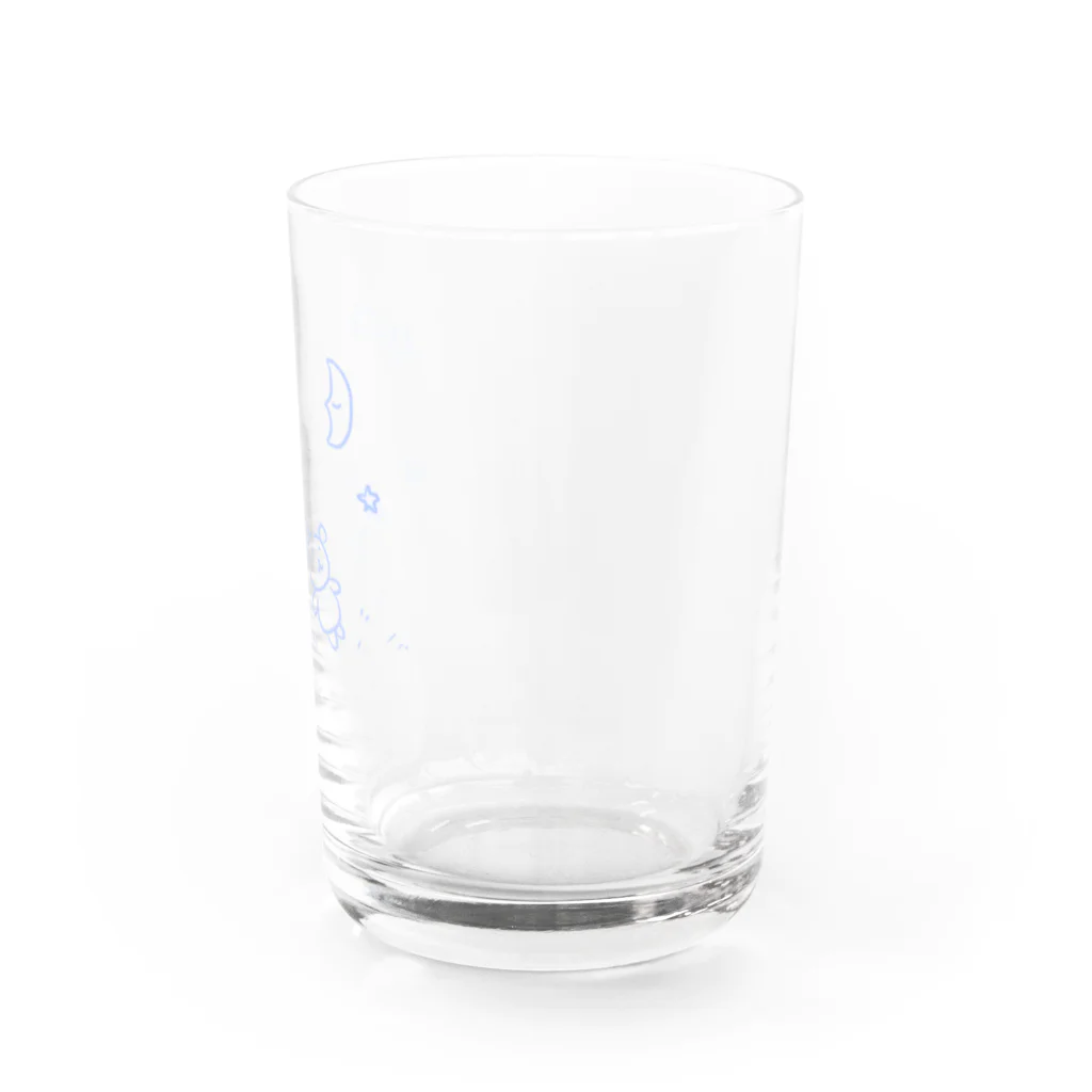 おもちフレンズのお店の星空を眺める犬とくま Water Glass :right