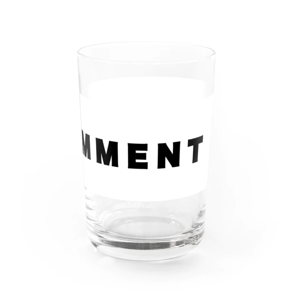 micyorina shopのmicyorina 「NO COMMENT」logo Water Glass :right