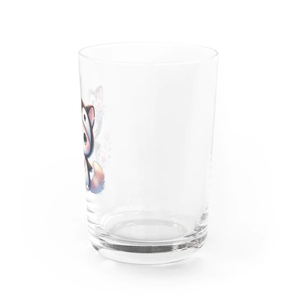 Snow-peaceのペンギンコスチュームのキュートな子猫 Water Glass :right