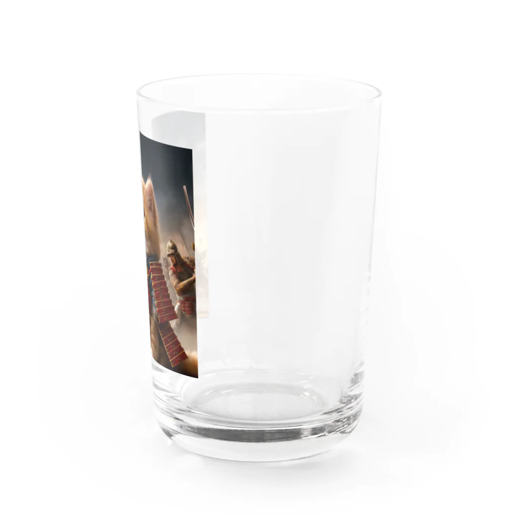 もふもふ日本史の戦ねこ Water Glass :right