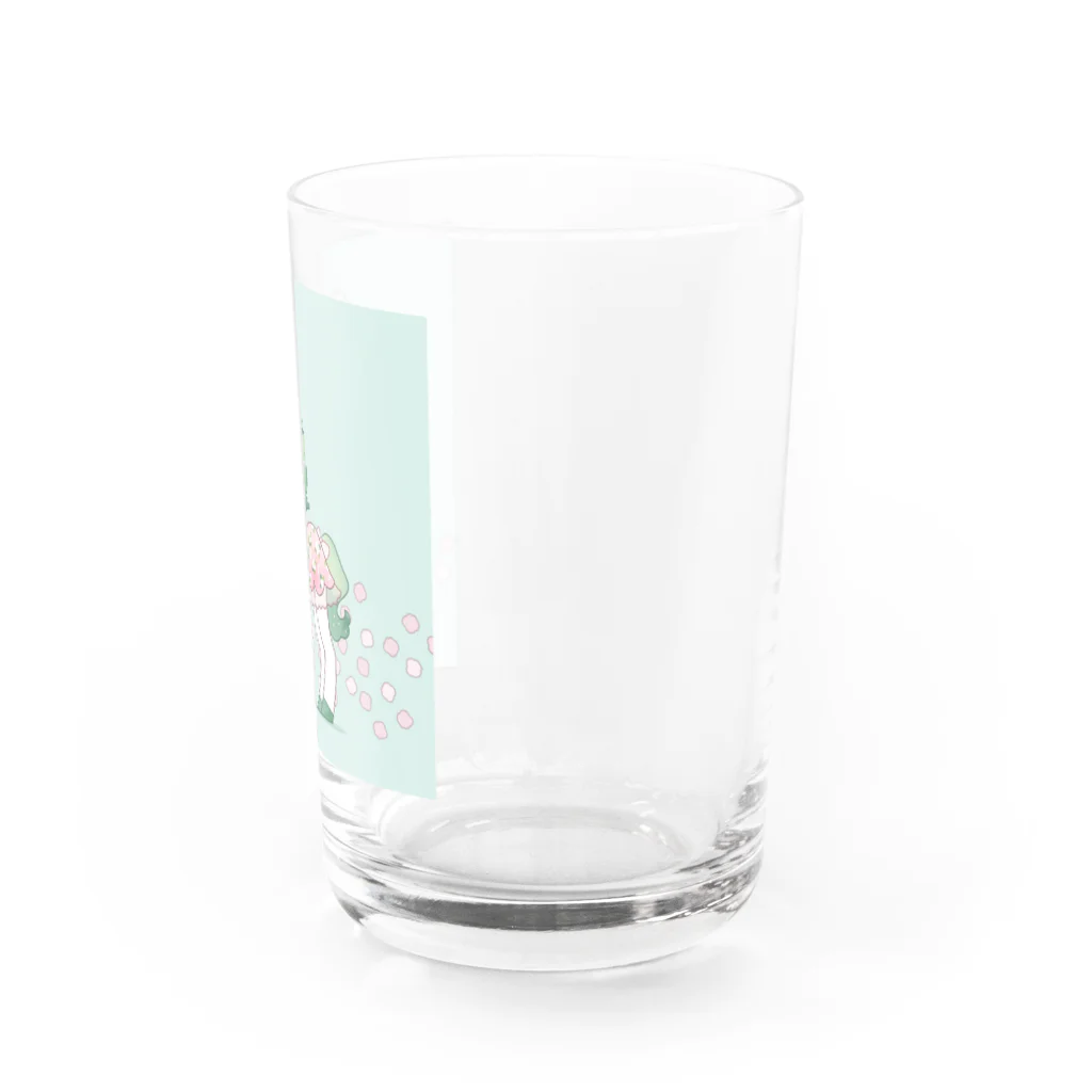 清水ミラノのボンネットユニコーンガール Water Glass :right