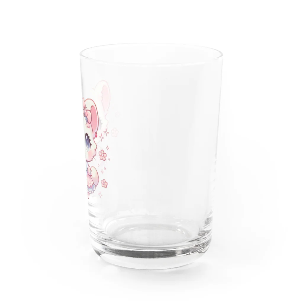 Snow-peaceのかわいいキティの夢見るデザイン Water Glass :right