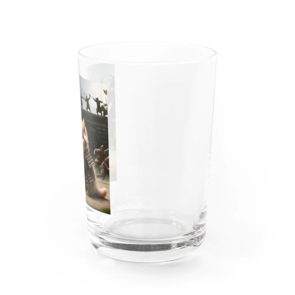 もふもふ日本史の剣もつねこ Water Glass :right