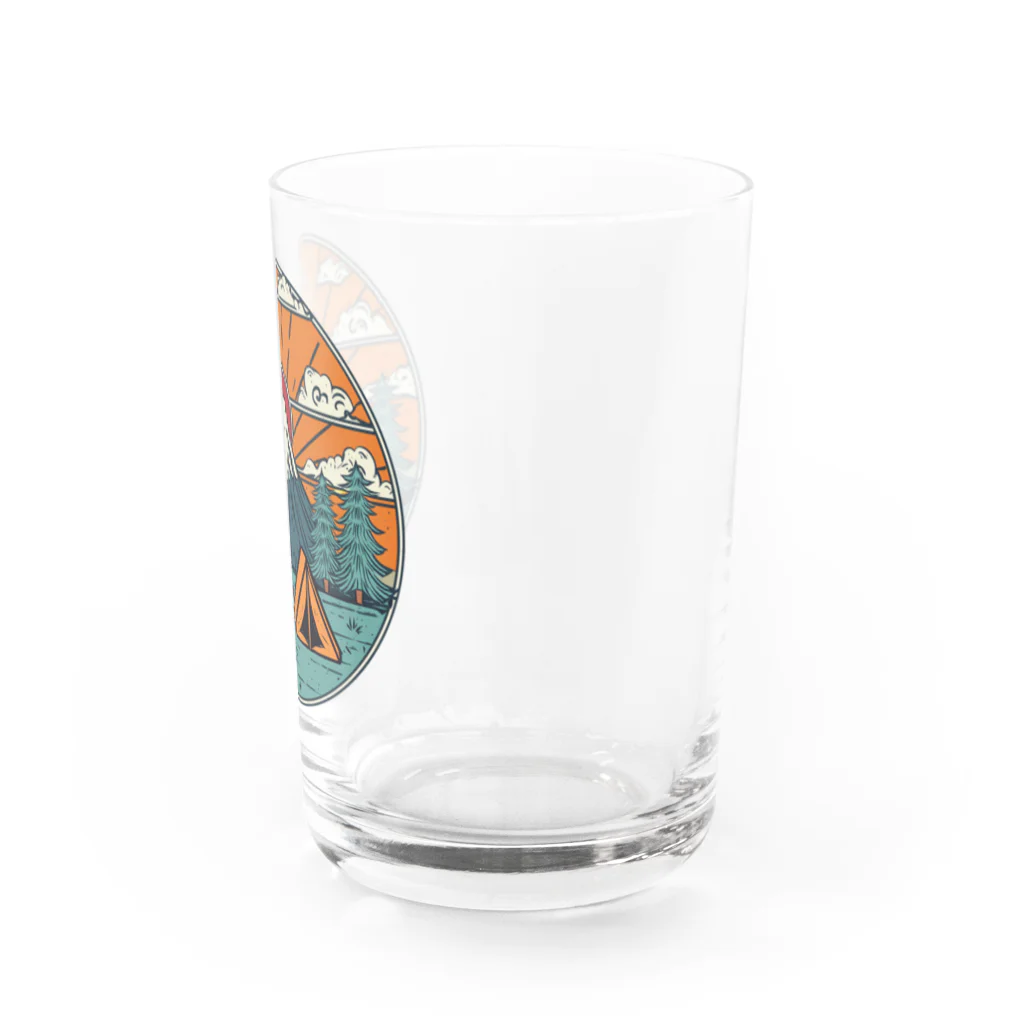 akicamの富士山とキャンプ Water Glass :right