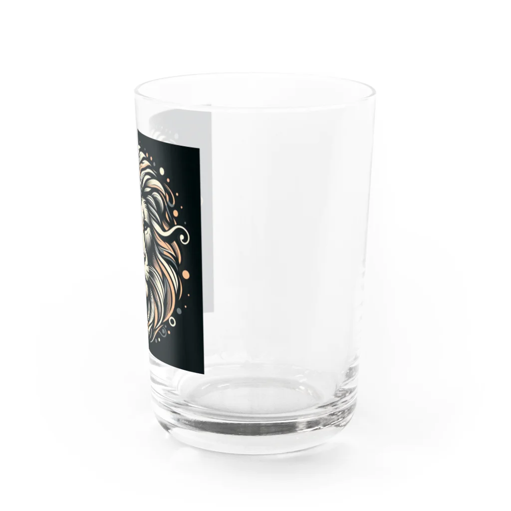 Ono_Mariaの百獣の王ライオン Water Glass :right