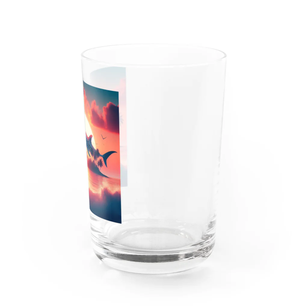 ココナッツアイランド©️のジンベイザメ Water Glass :right