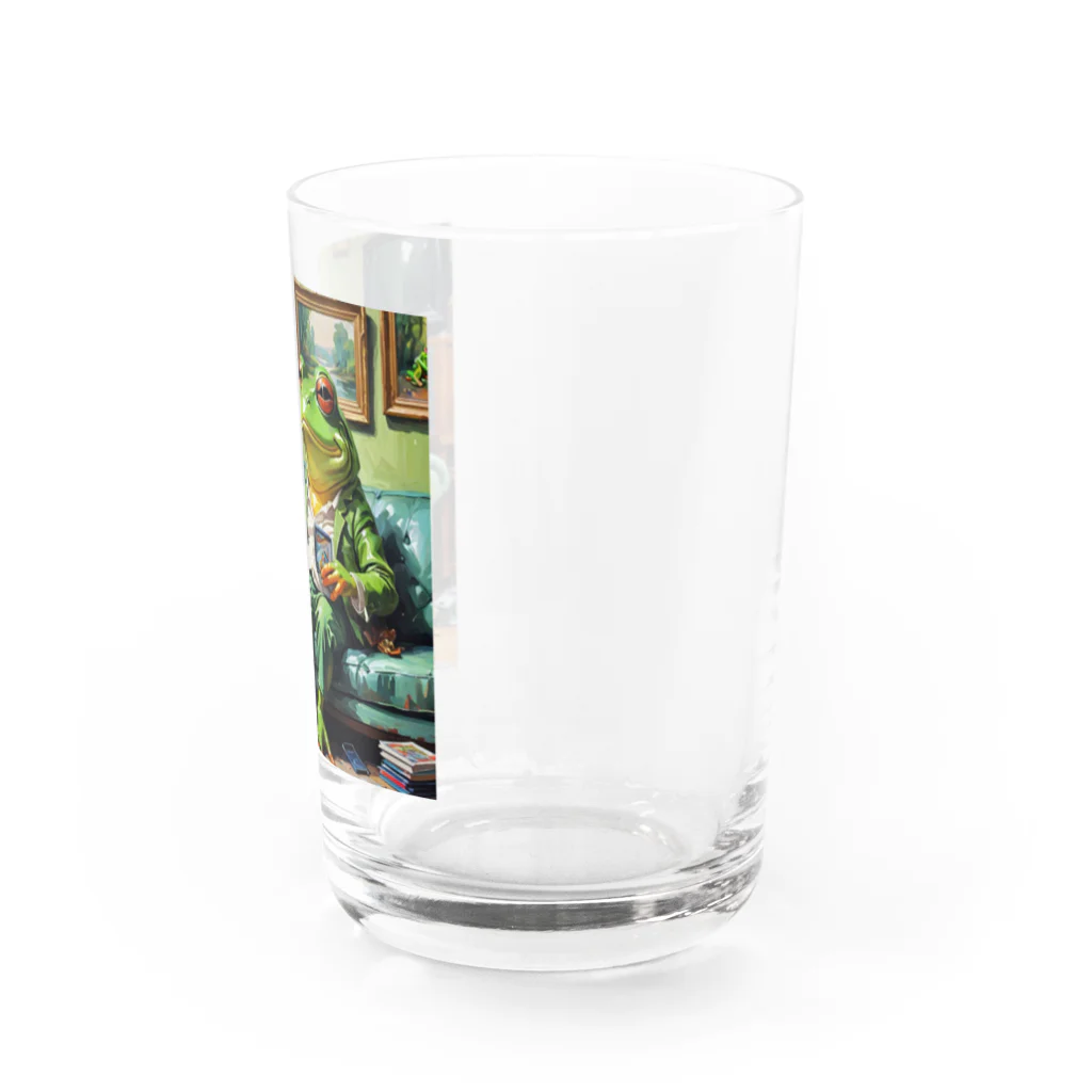 zukit4sのジョークを言っているカエル Water Glass :right