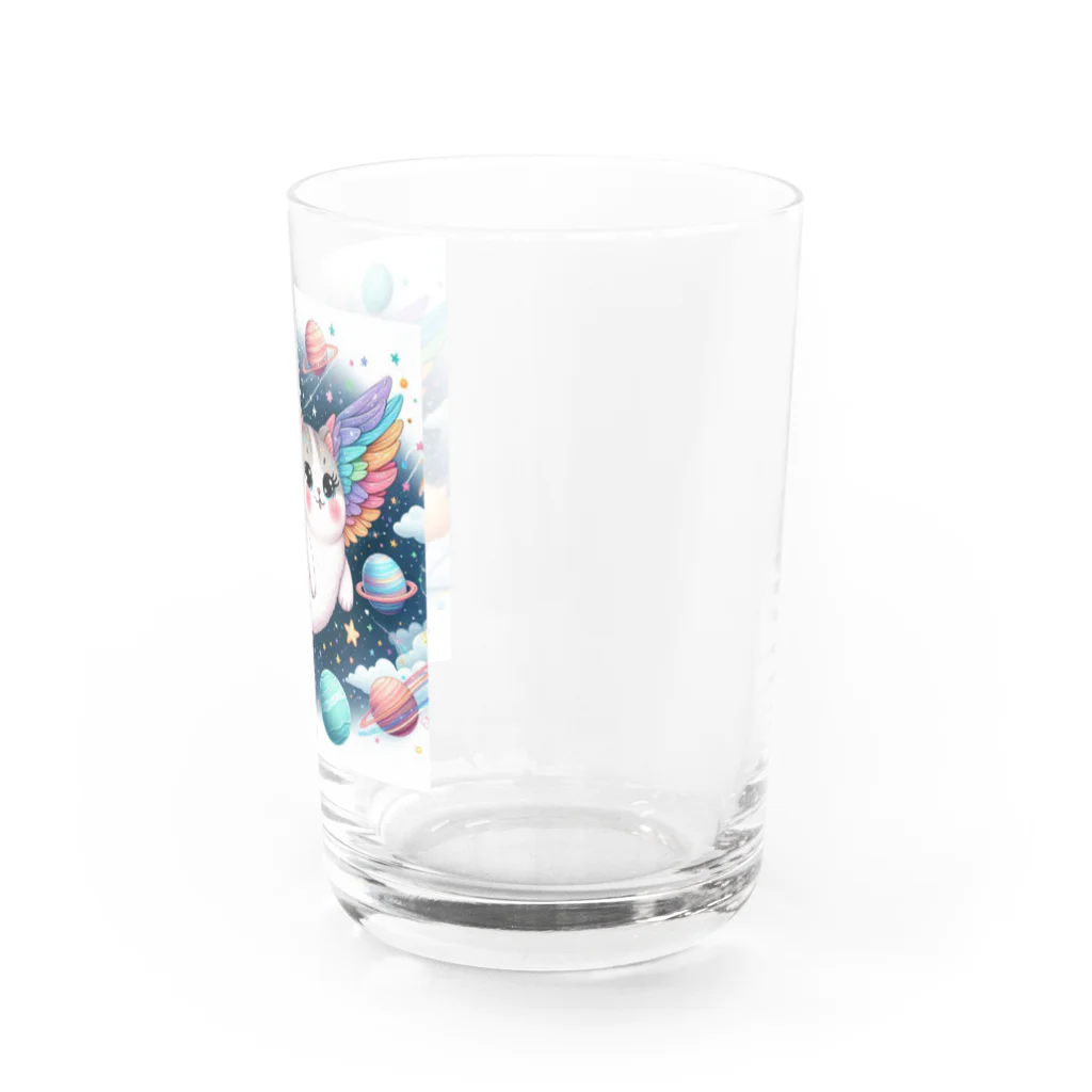 キャットパラダイス☆彡のユニ猫　宇宙空間 Water Glass :right