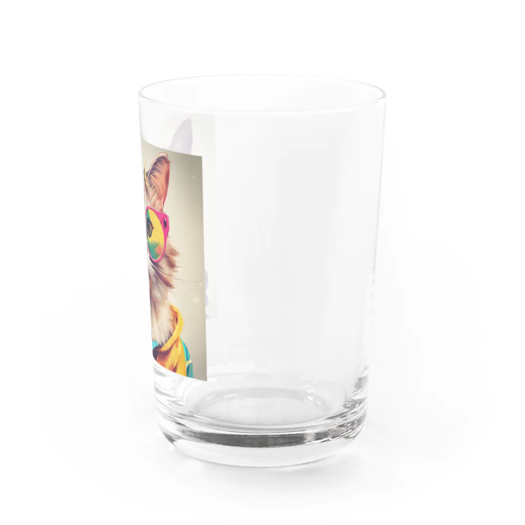 てんとくろ助のぱりぴねこ Water Glass :right