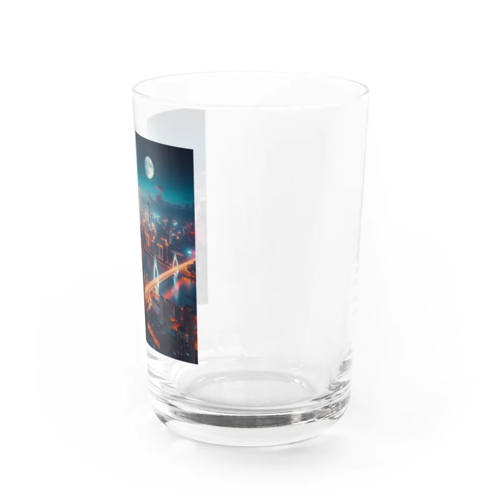 Teesignsの月夜に輝く未来都市 Water Glass :right