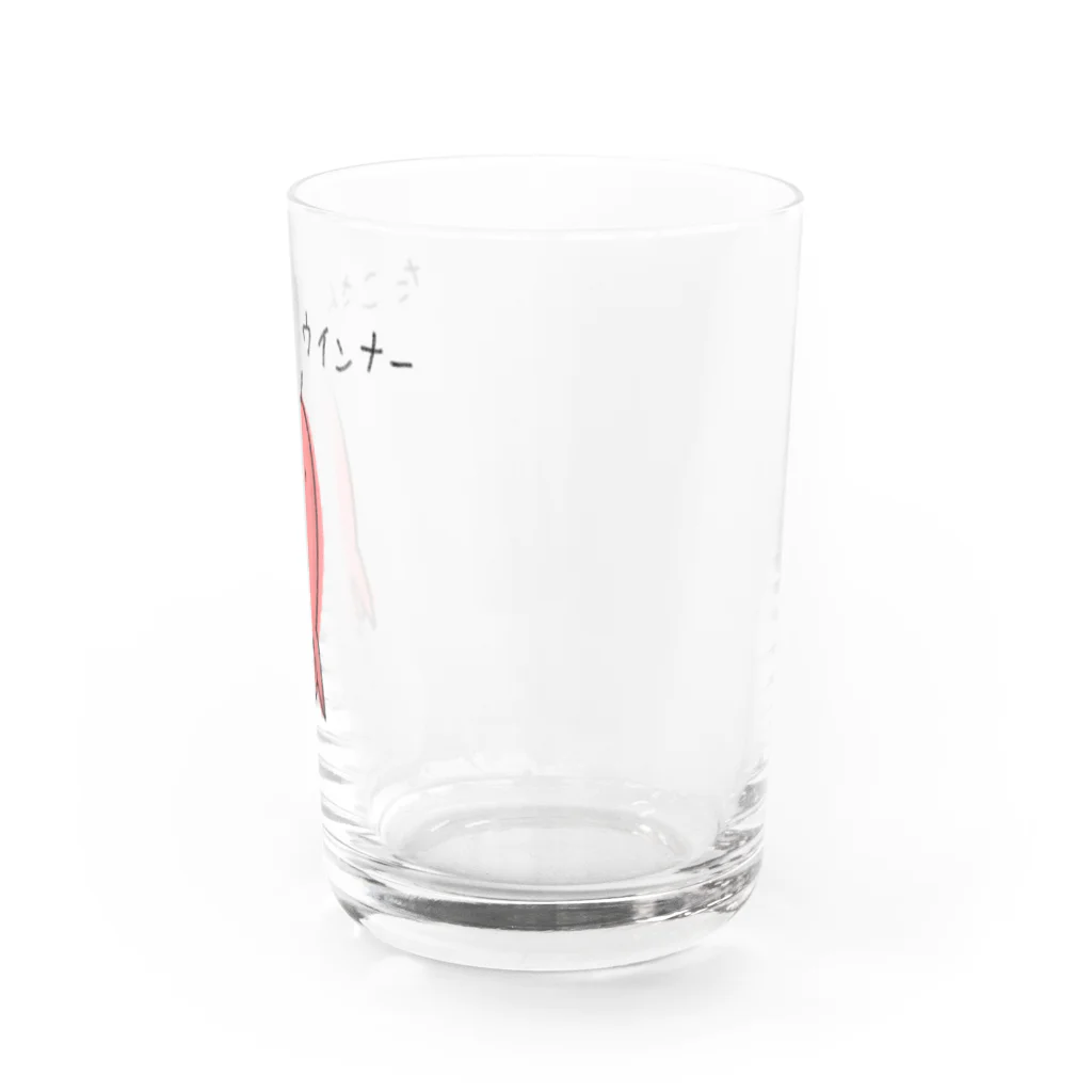 小６すみーんのショップのゆるいたこさんウインナーさんグッズ Water Glass :right