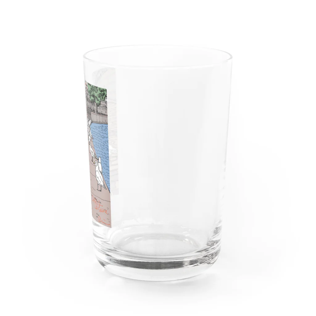 Anriのセーヌ川と鳥の群れ Water Glass :right