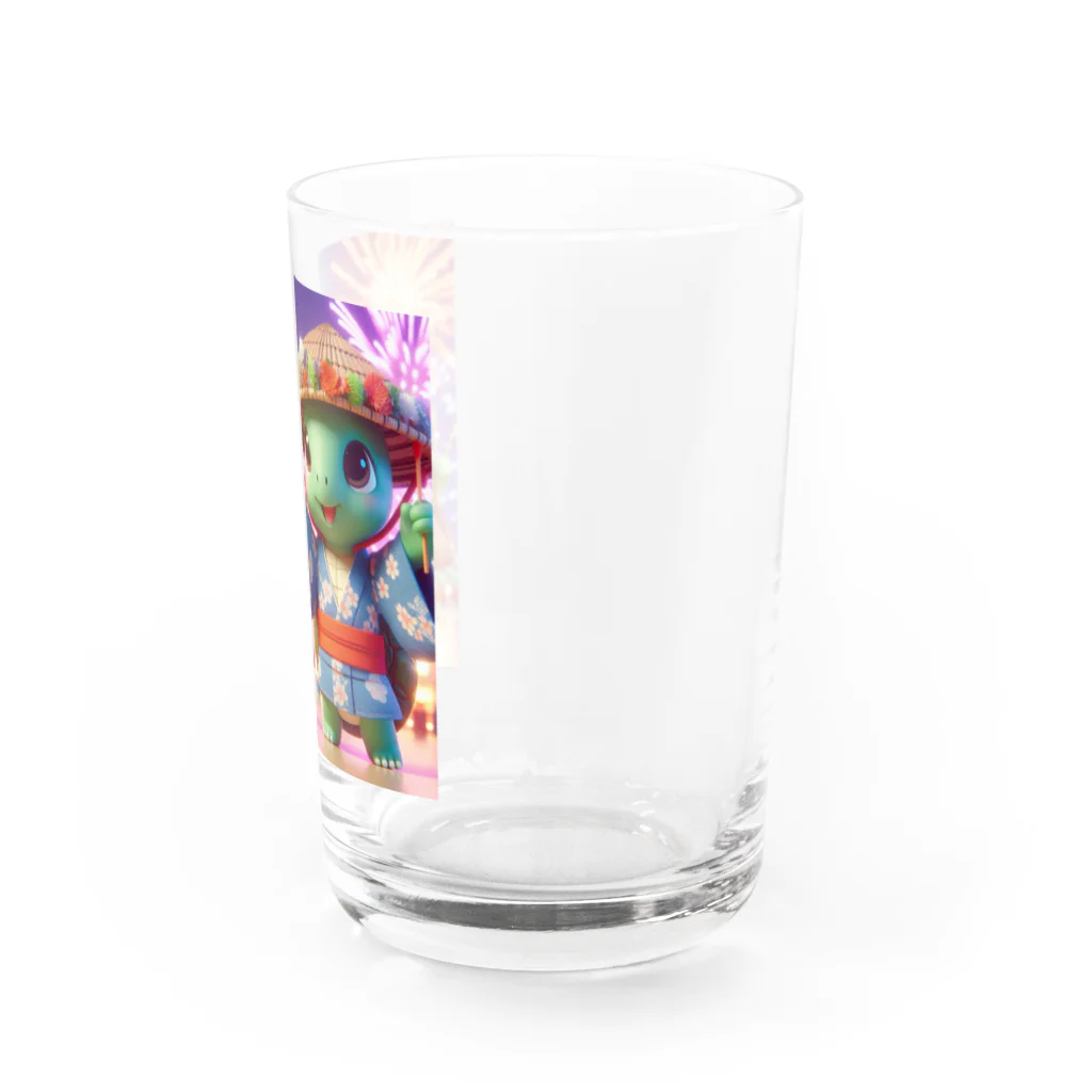 かめのオアシスのかめっち夏祭りへ行く Water Glass :right