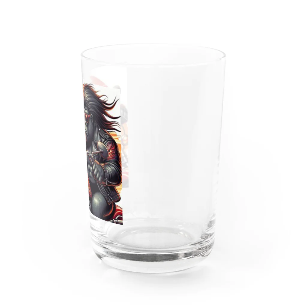 kaerinｰofficeの夕日に輝くゴリラ Water Glass :right