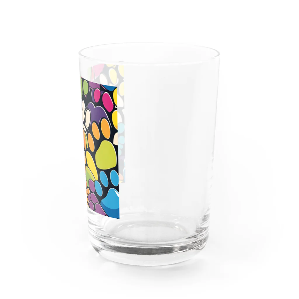 Zonのポップアート　足跡 Water Glass :right