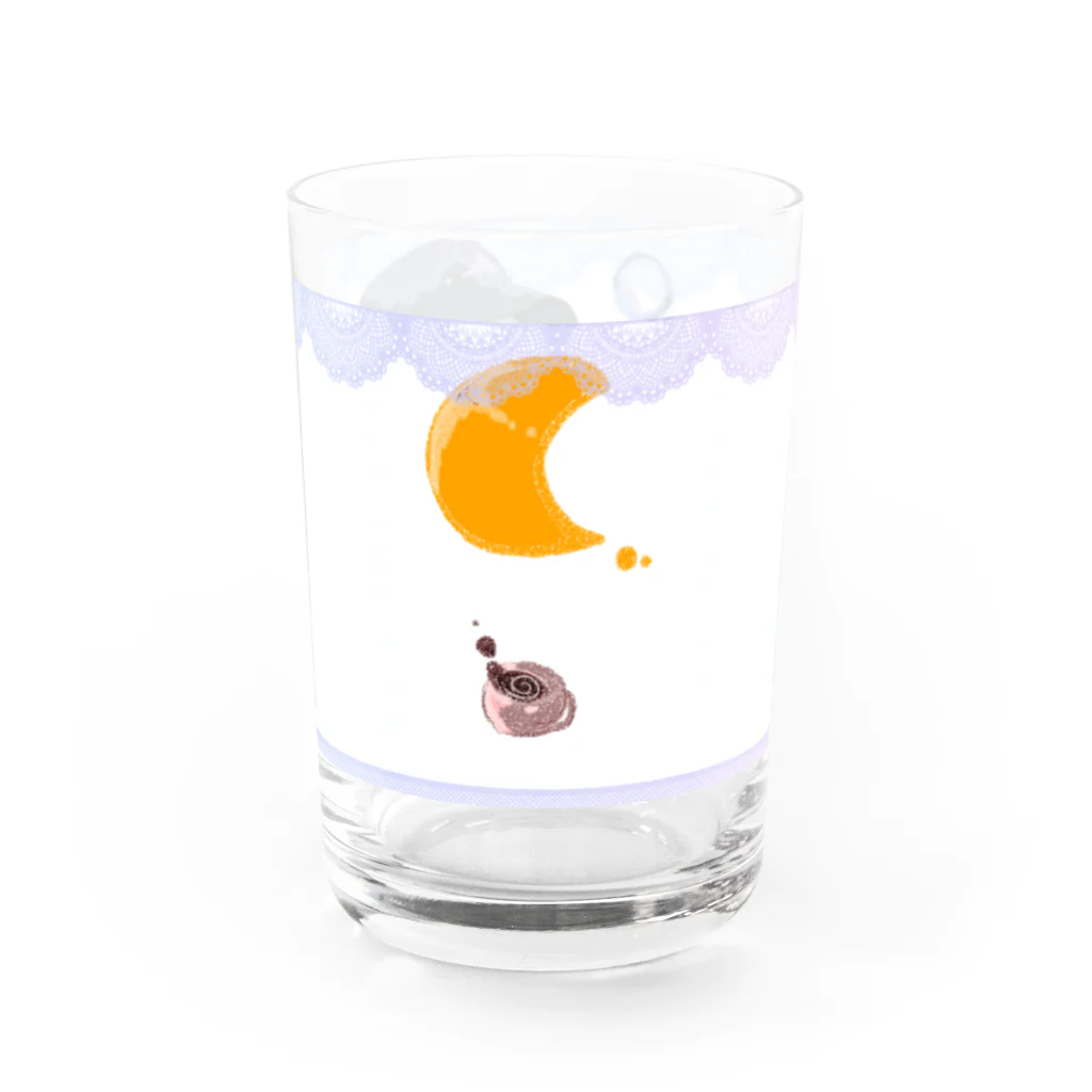 nana_634のしいちゃんと月 Water Glass :right