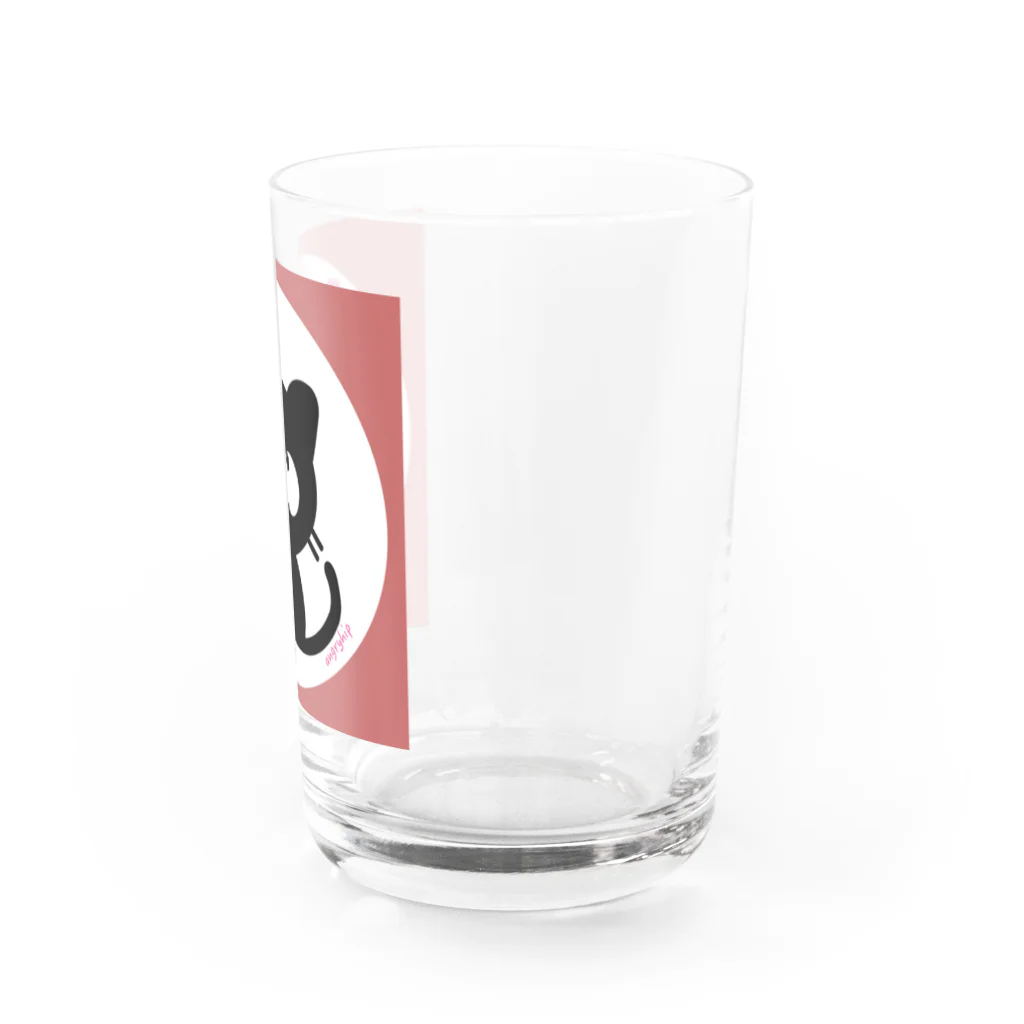 angryhipのさくら黒ねこ Water Glass :right