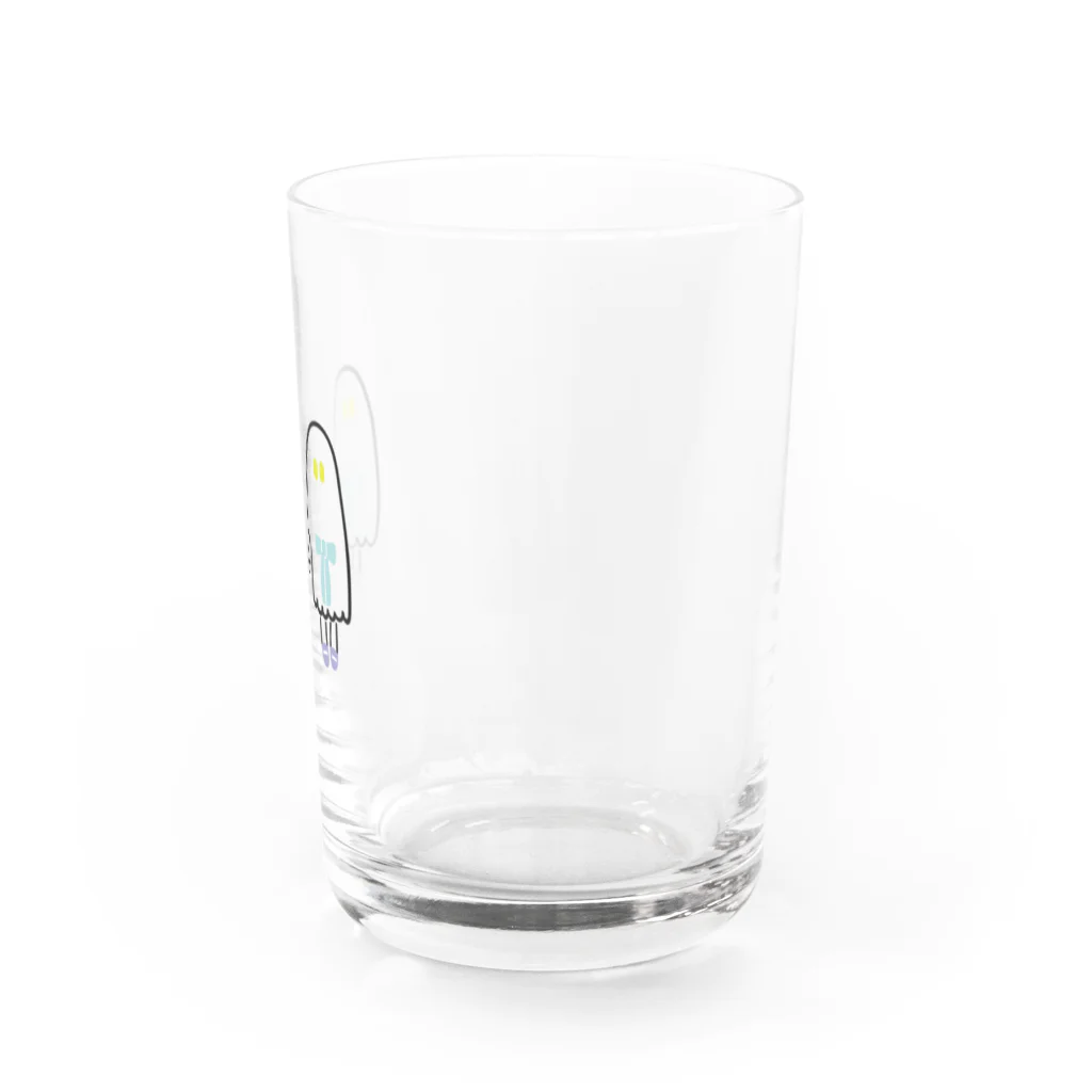 CHIMNEY雑貨店のななしのおばけちゃんシスターズ(黒フチ) Water Glass :right