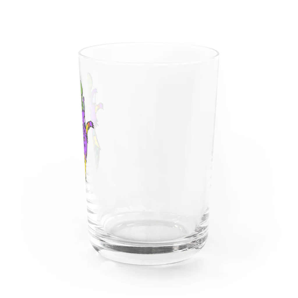 tottoのおじさまネコ(マジシャン／色付き) Water Glass :right