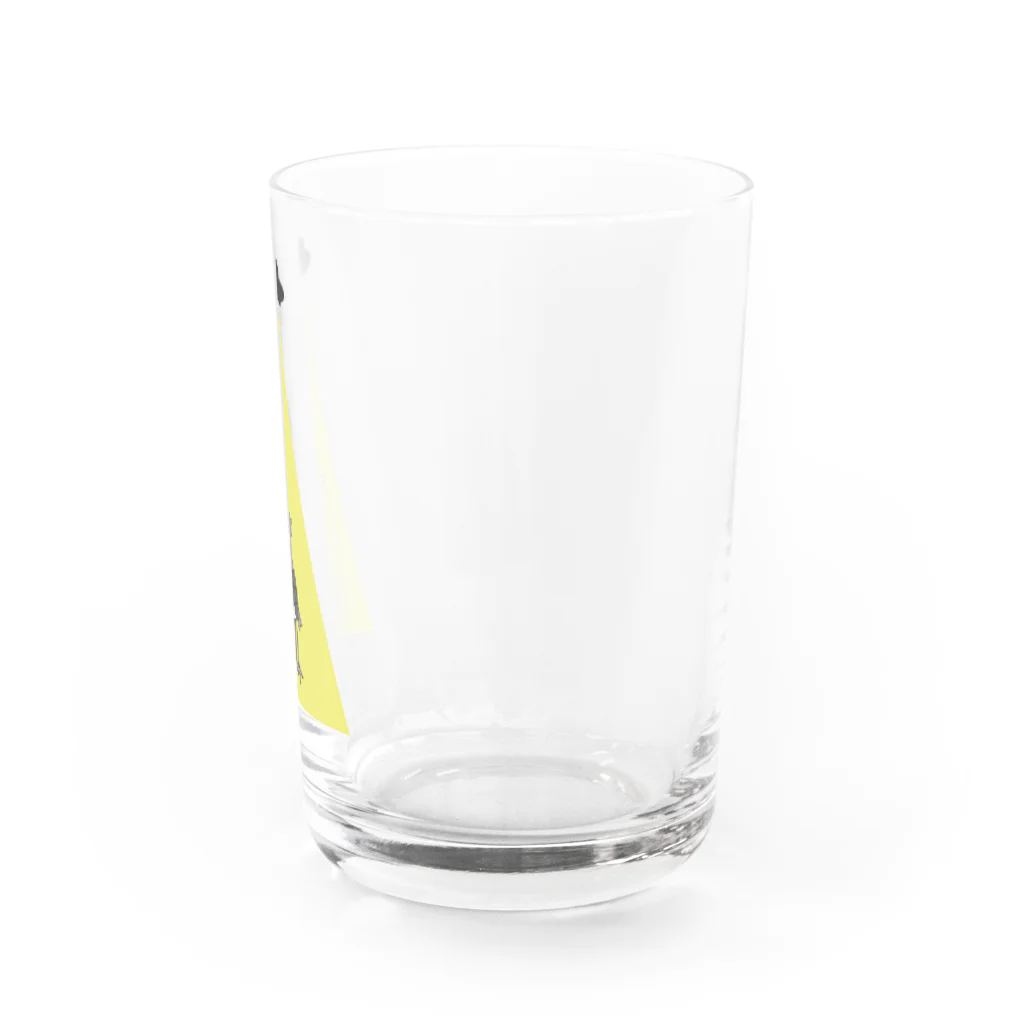 Panda factoryのUFOに連れていかれるハシビロコウ Water Glass :right