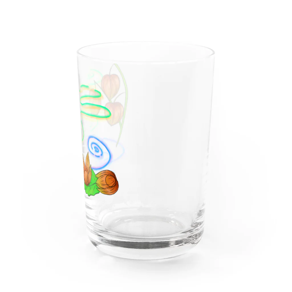 Lily bird（リリーバード）の枝つきホオズキ 水紋（和柄）その2 Water Glass :right