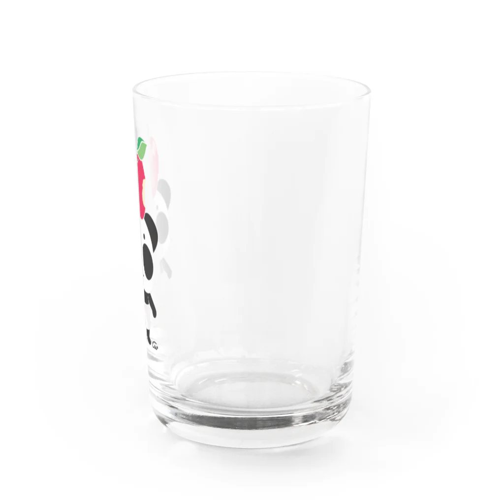 イラスト MONYAAT のパンダ！ズレぱんだちゃんのリンゴ食べたの誰？　 Water Glass :right