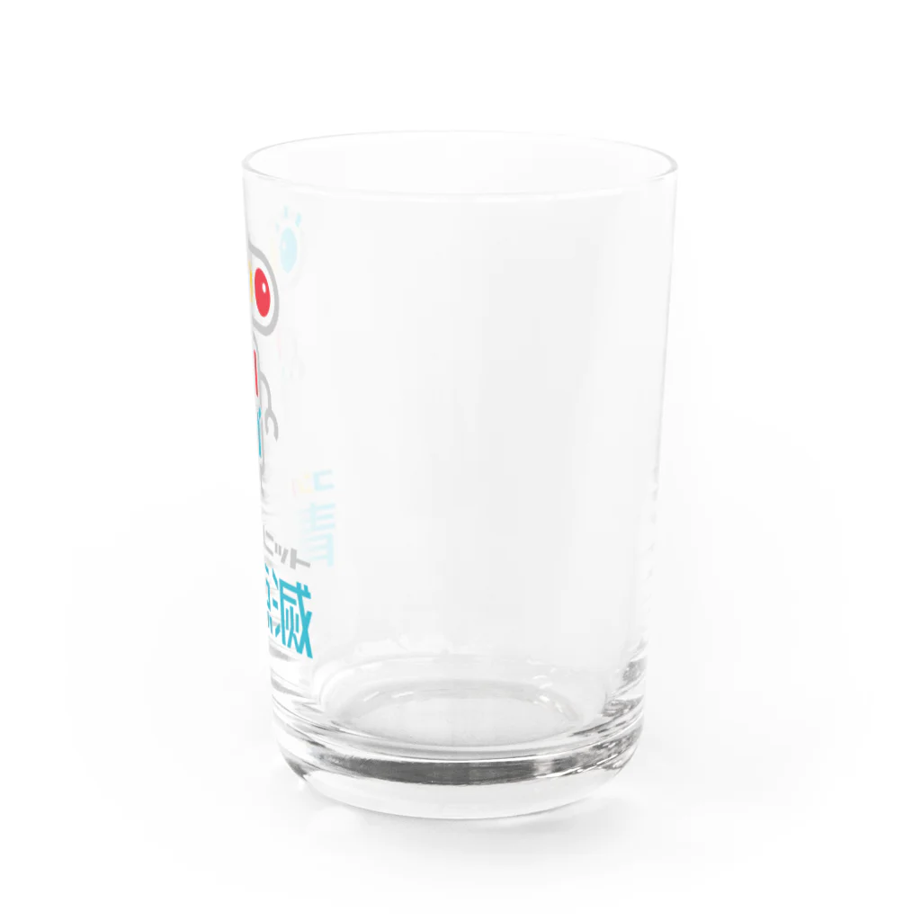 青点滅のグッズ売り場のキャラクター＋文字 Water Glass :right