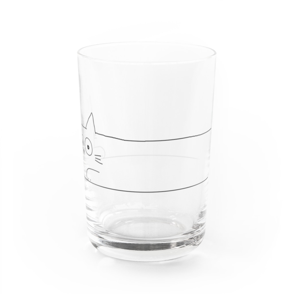 自然派猫猫倶楽部のA flat cat Water Glass :right