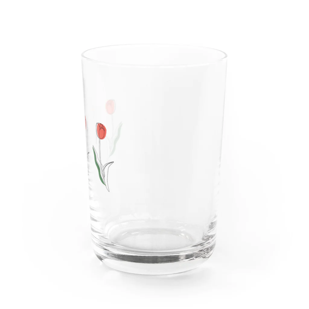 ampluieの春のチューリップ Water Glass :right