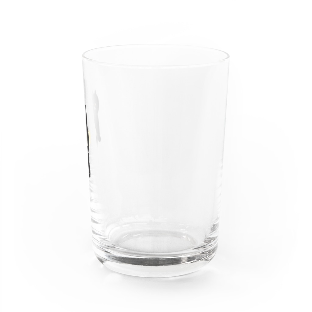 SUIMINグッズのお店の餃子をMacBookのように運ぶねこ Water Glass :right
