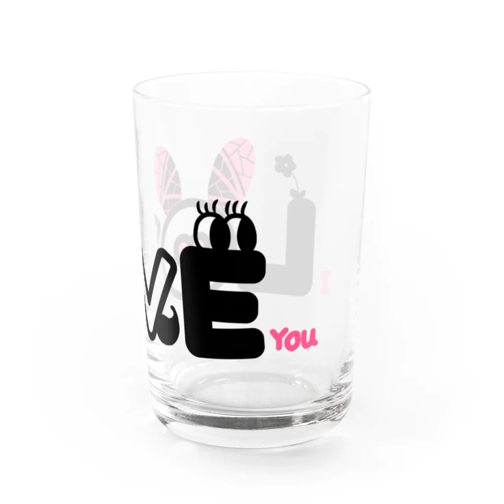 ミドリ ハナ@maro_coのi LOVE you Water Glass :right