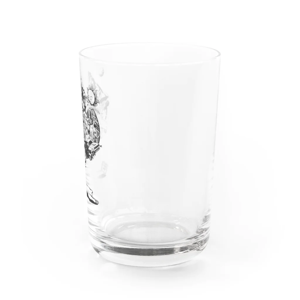 Poooompadoooourのなまけものの夢　モノクロ Water Glass :right