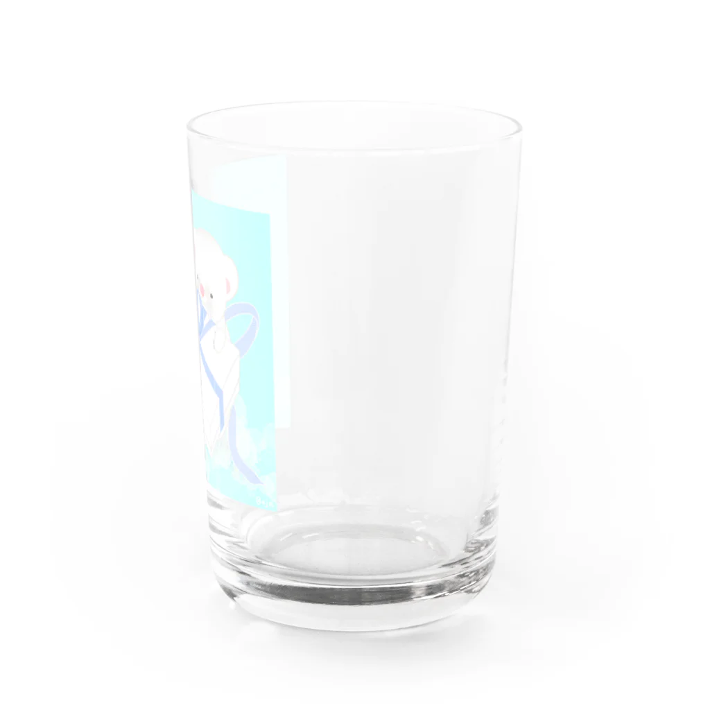 Bajeのプレゼントとフェレット 水色 Water Glass :right