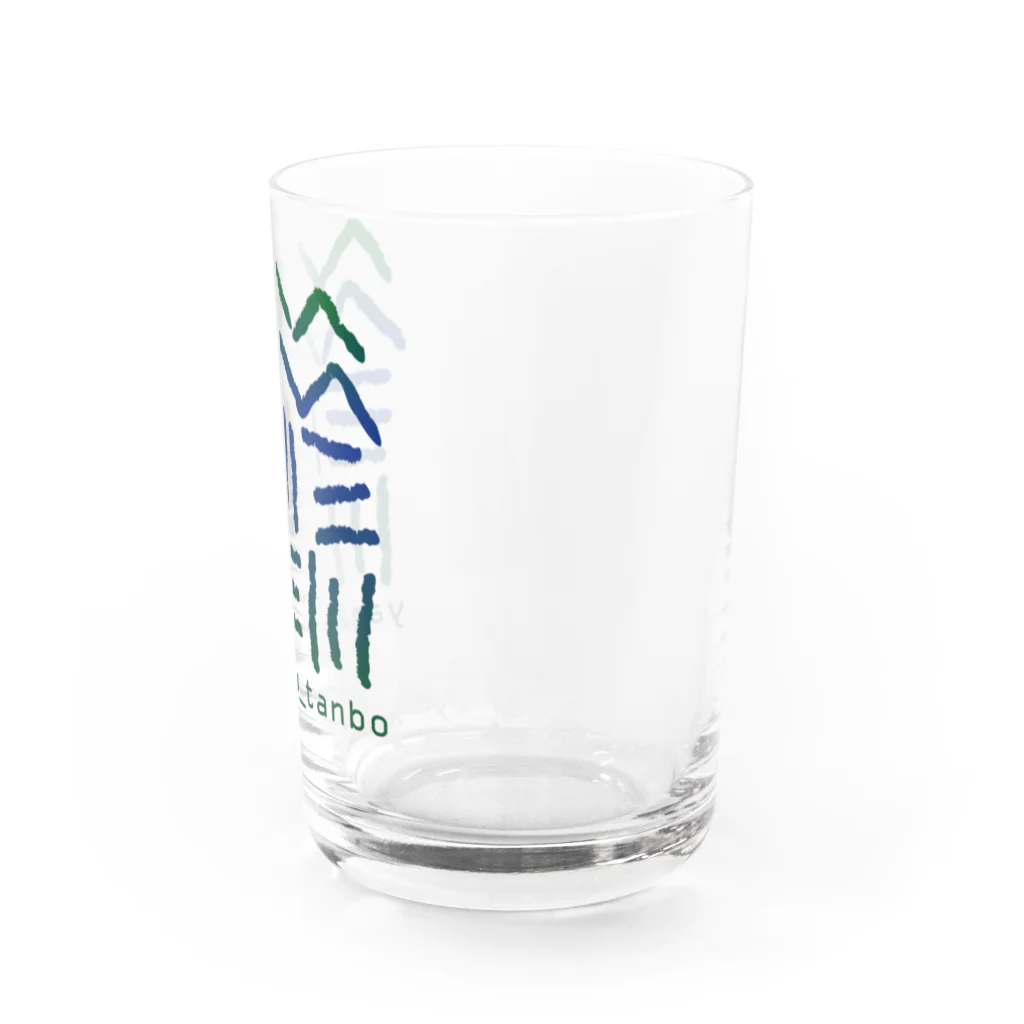 〈ヤマサキサチコ〉ショップの山と田んぼ（グラデ） Water Glass :right