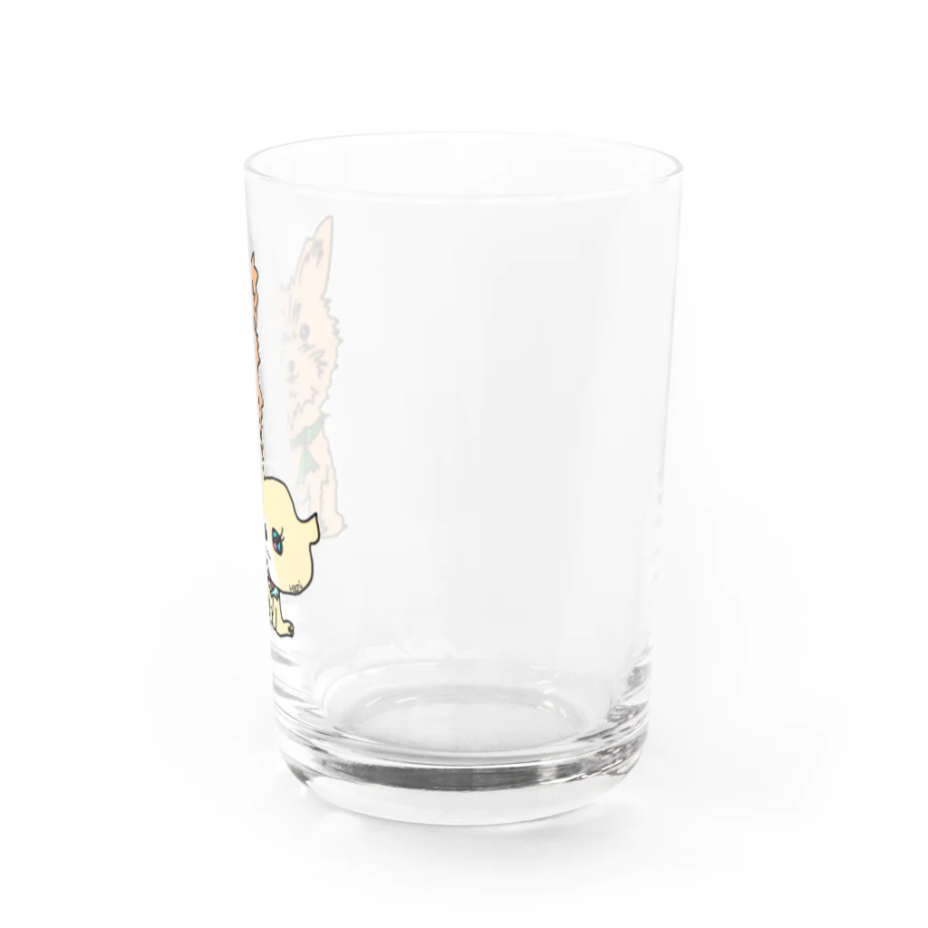 h45m69のポンタとハニ🐶❤️❤️❤️❤️ Water Glass :right