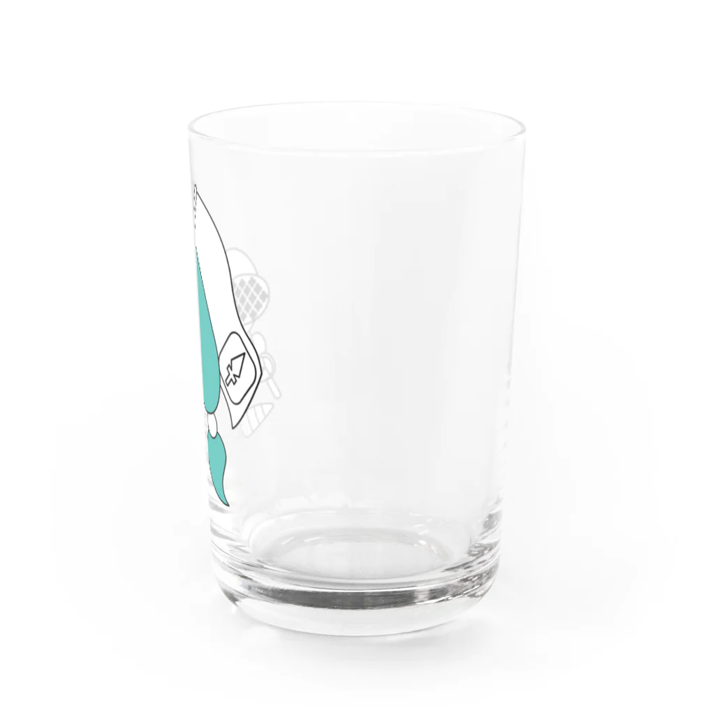 ウサネコのナイツ・フラッグ Water Glass :right
