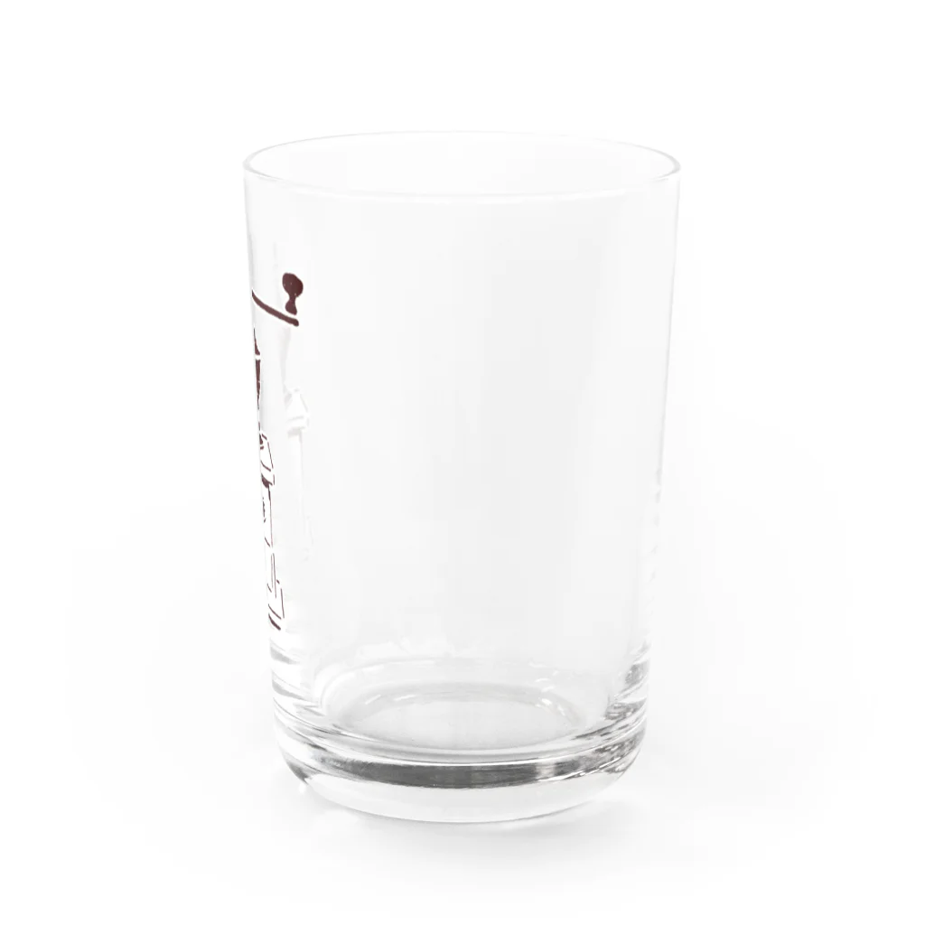 NIKORASU GOの喫茶店マスター専用デザイン「コーヒーミル」（Tシャツ・パーカー・グッズ・ETC） Water Glass :right