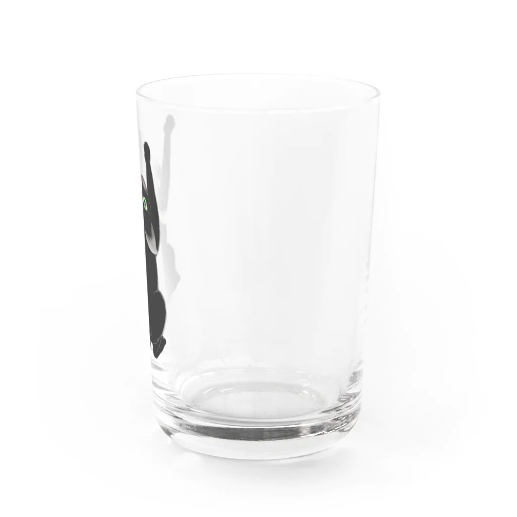 2gawaの黒猫　だっっこ Water Glass :right
