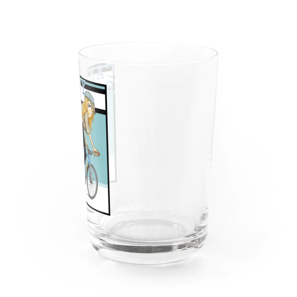 nidan-illustrationのCANDY BALL (fixie girl) Water Glass :right