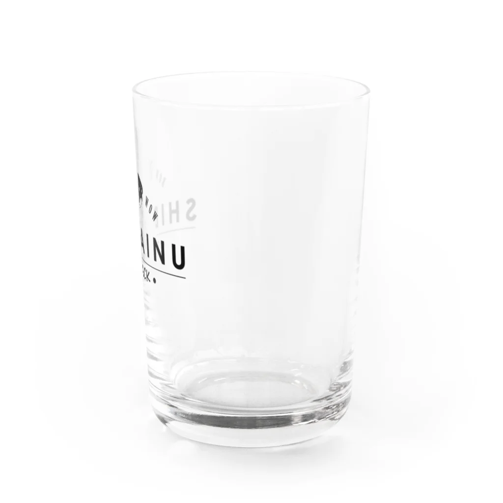 タバタ画房の柴犬（黒柴）ちびちゃん Water Glass :right