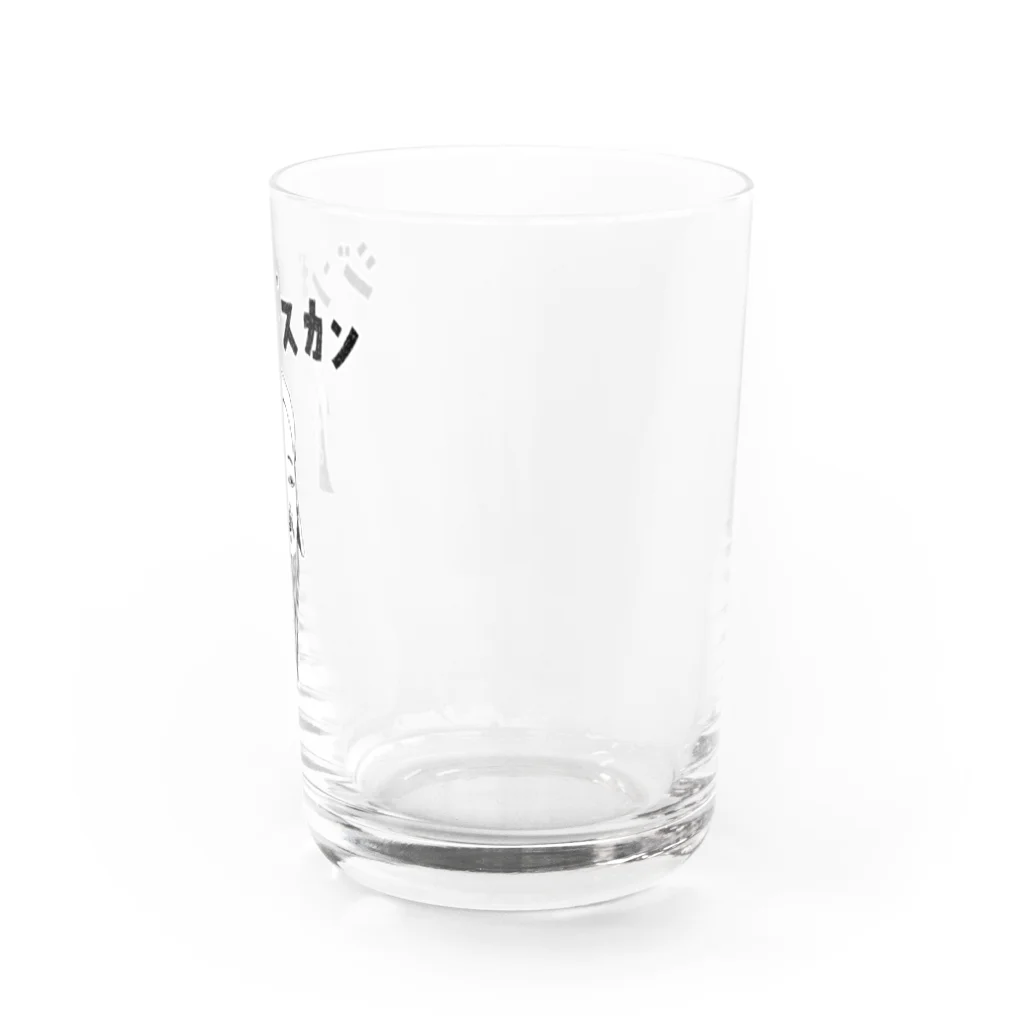 NIKORASU GOの歴史の偉人デザイン「ジンギスカン」（Tシャツ・パーカー・グッズ・ETC） Water Glass :right