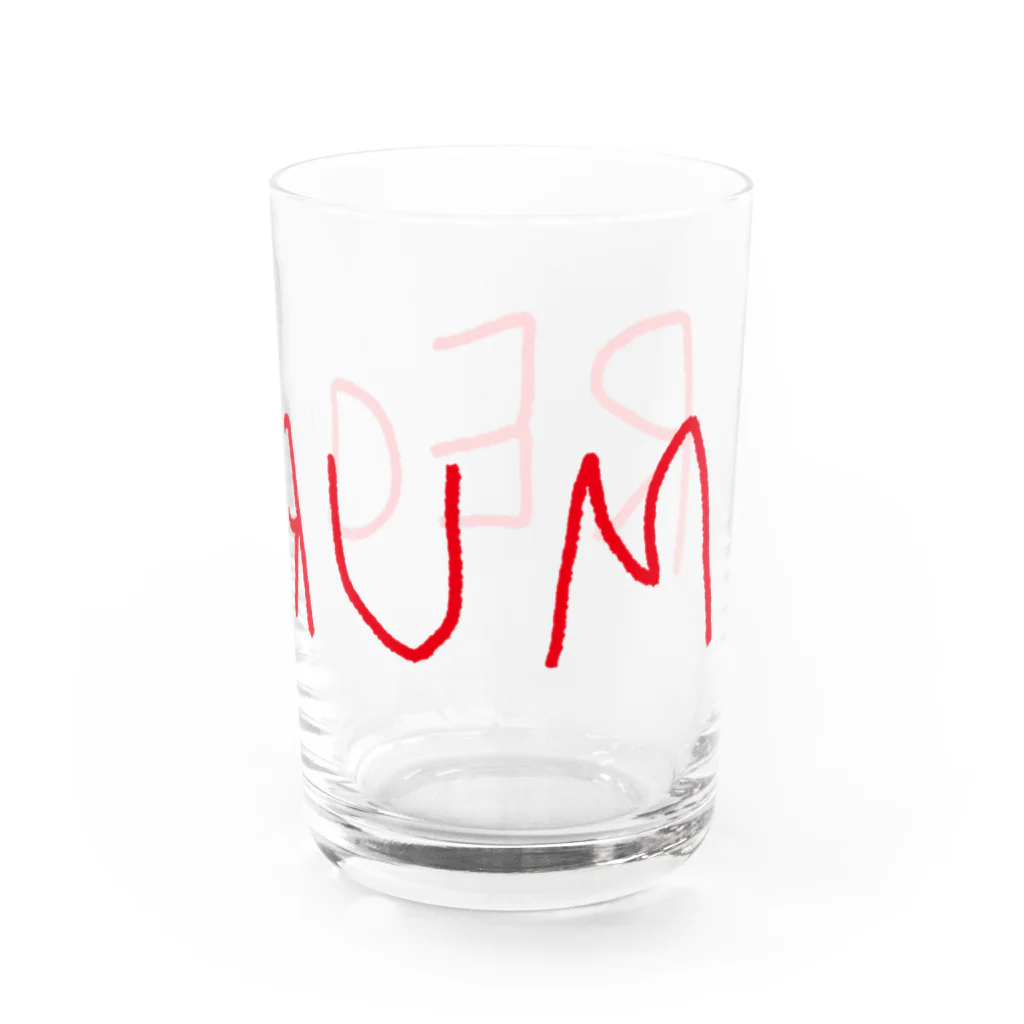 AliviostaのREDRUM レッドラム ロゴ Water Glass :right
