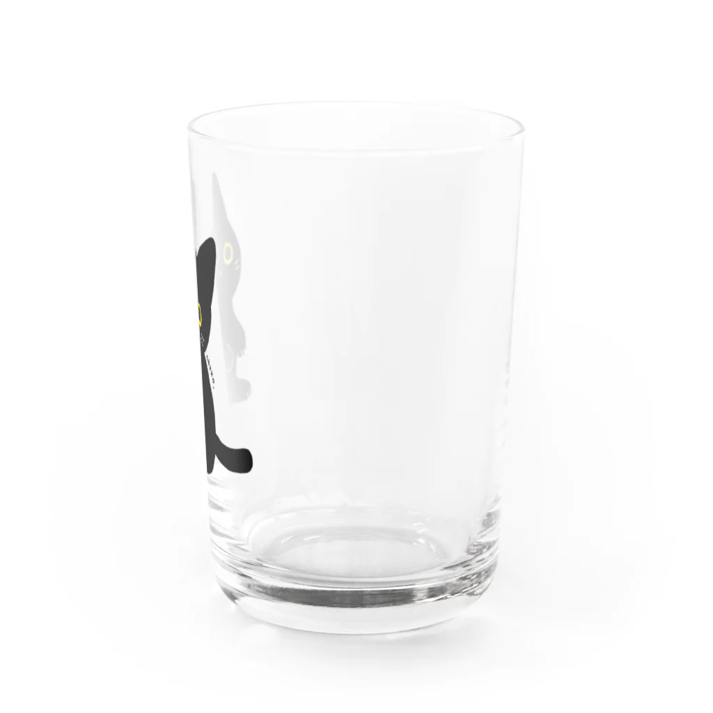 ちゃこぺん（SUZURI店）のクロネコロッタ Water Glass :right