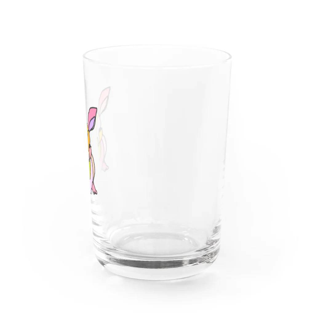Full of vitality　(フル　オブ　バイタリティ)のpink☆rabbit　(ピンクのうさぎ)　ピンクバージョン　Full of vitality　(フル　オブ　バイタリティ) Water Glass :right