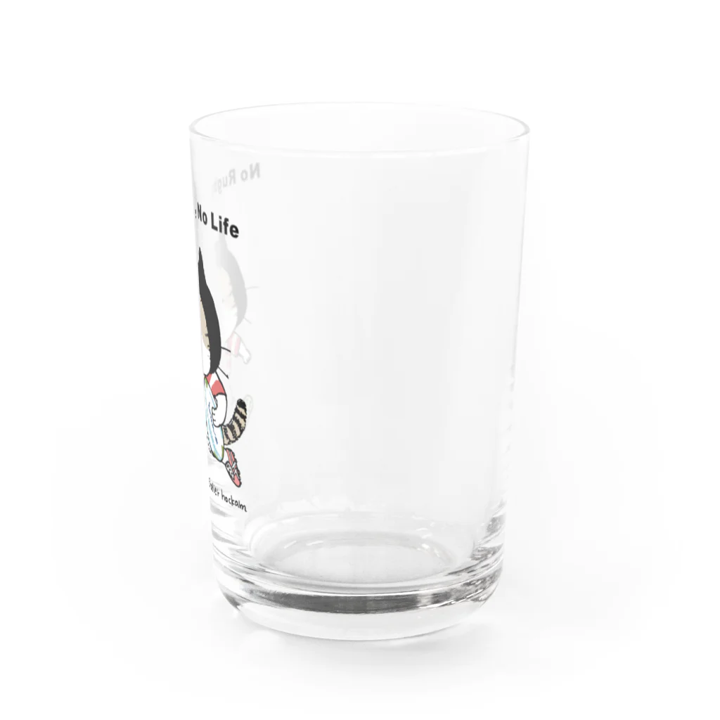 ほっかむねこ屋（アトリエほっかむ）のラグビーねこ　#ラグビー #猫 Water Glass :right